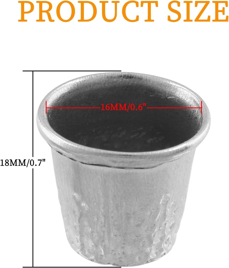 Coufce 30 Pcs Metal Sewing Thimble, Quilting Thimbles, Finger Shield, Silver Fingertip Protector Thimbles for Hand Sewing Craft Accessories - Image 3